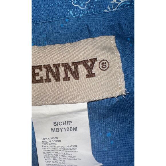 Vintage Benny by Wrangler Pearl Snap Blue Button Up, Size Small - Picture 4 of 8